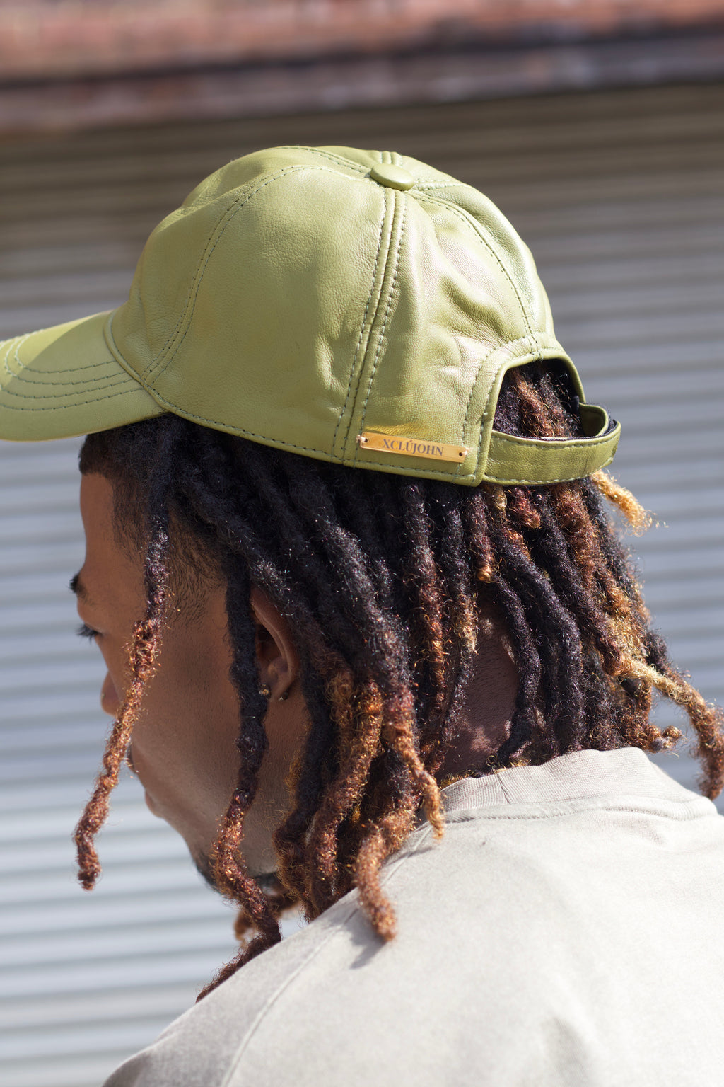 Cuir Cap in Olive