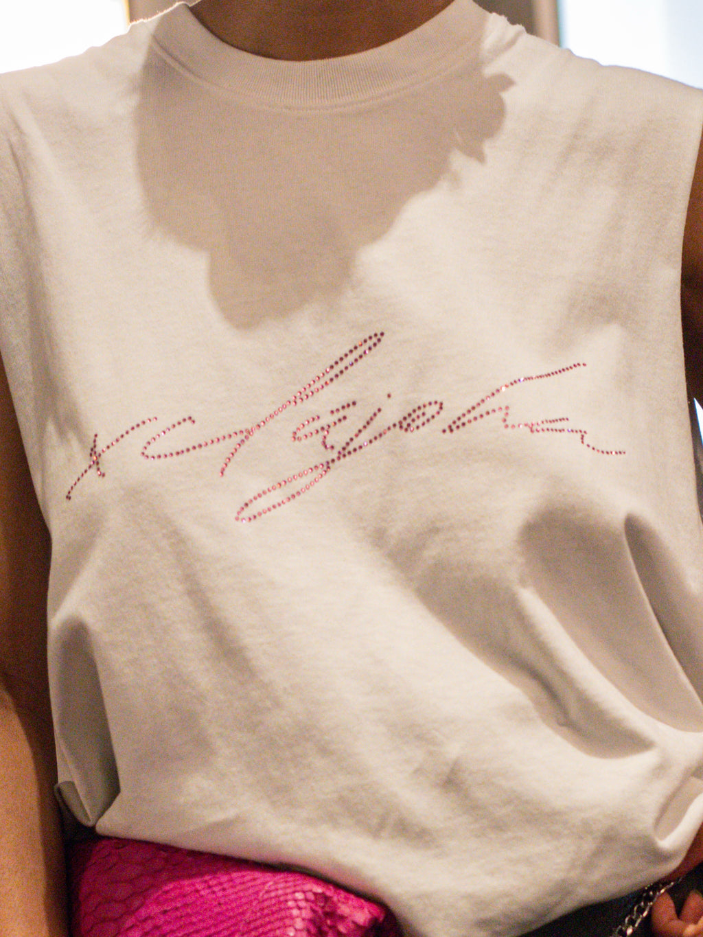 Rhinestone Statement Muscle Tee