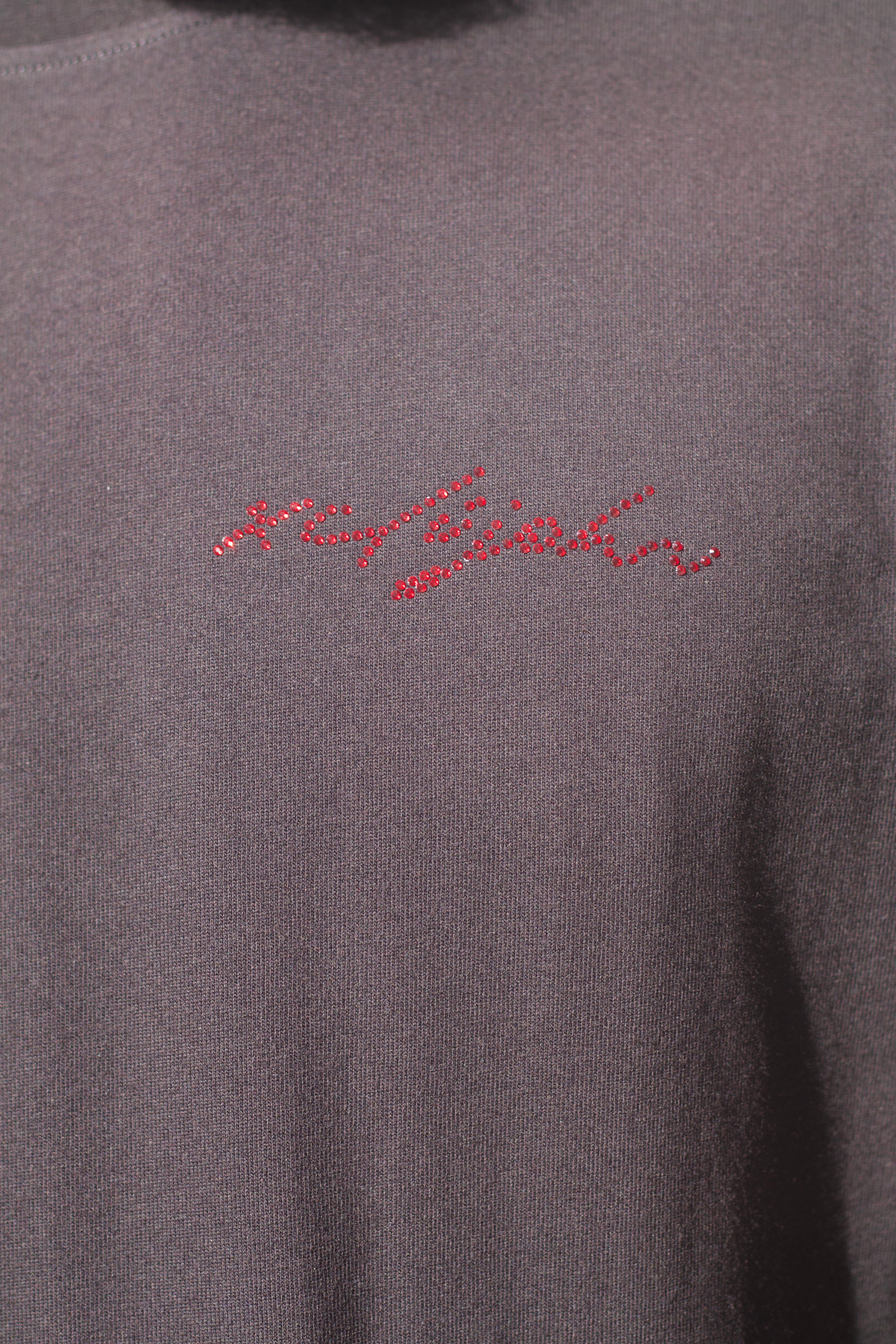 Noir x Bloody Rhinestone Mock Tee Unisex