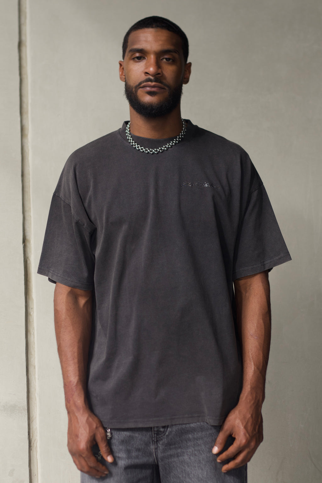 Ash Noir x Chrome Rhinestone Tee Unisex